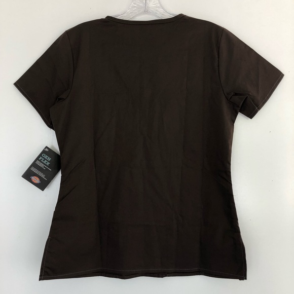 Dickies Gen Flex Scrub Top Brown Size XS - Picture 6 of 6
